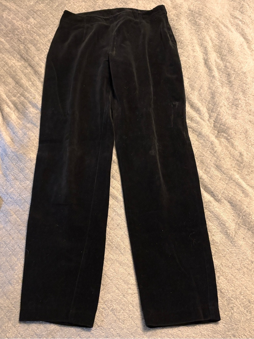 Ann Taylor Black Corduroy Straight-Leg Pants